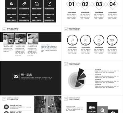 黑白简约·产品推介策划模板